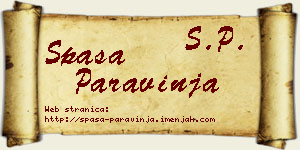 Spasa Paravinja vizit kartica